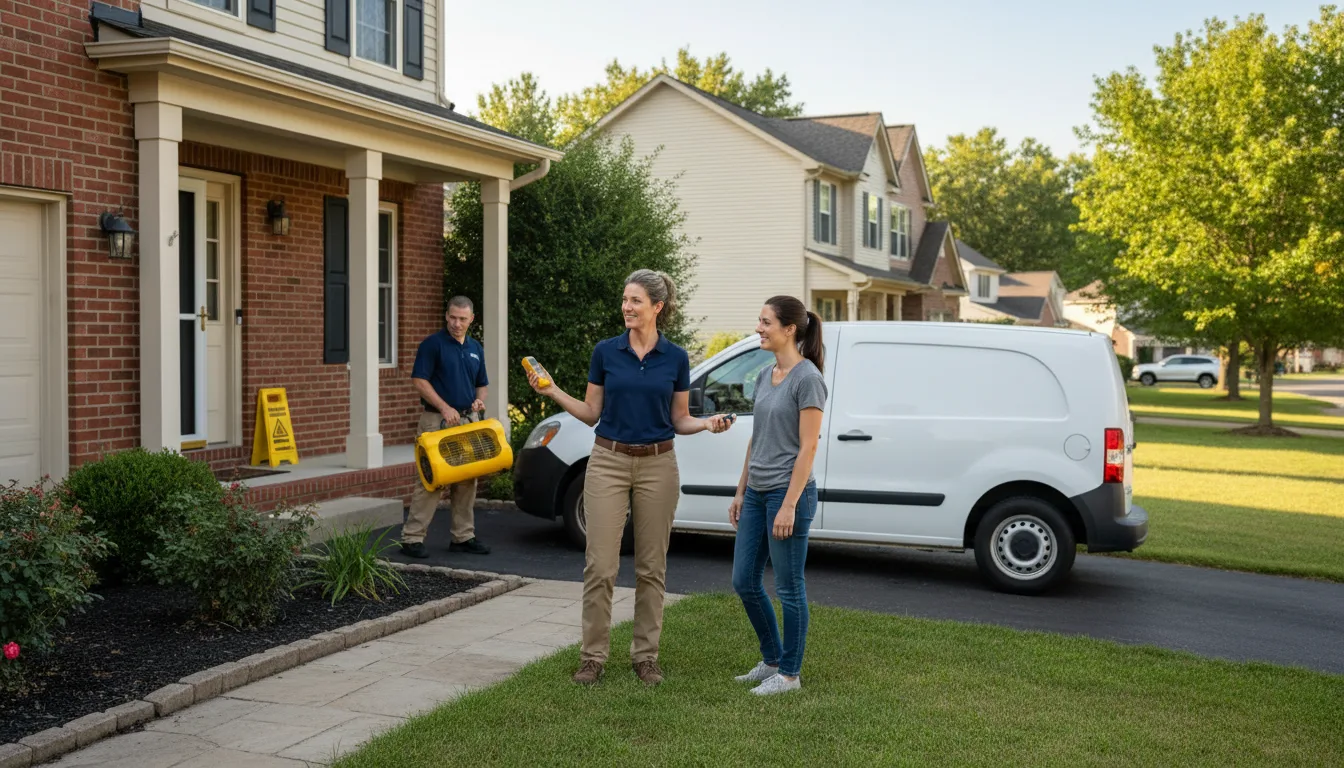 Residential water damage restoration in Louisville, NE